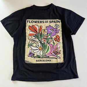 Vintage style Flowers of Spain T-Shirt - Barcelona Design Art‎ Graphic
